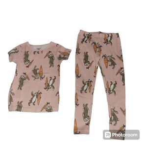 Carters rabbit and carrots Pajamas set size 5t/5A